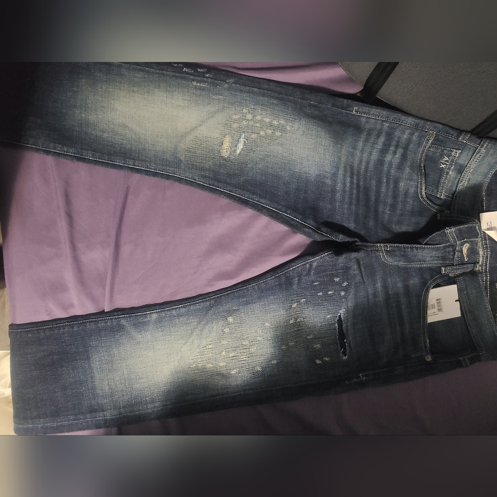 Armani Distressed Blue Jeans